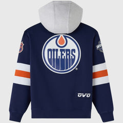 NHL Navy Edmonton Oilers OVO x NHL Fleece Hoodie