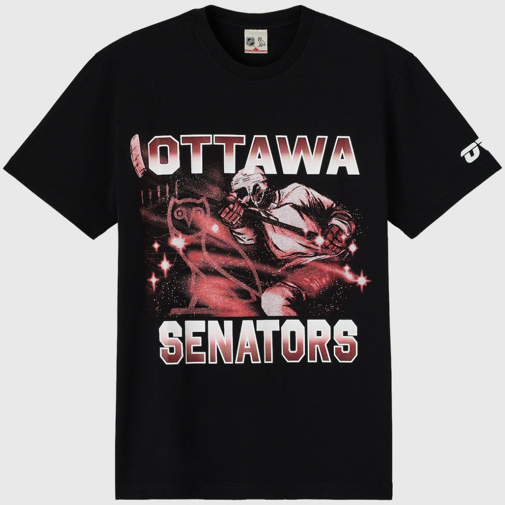 NHL Black Ottawa Senators OVO x NHL Graphic T-Shirt