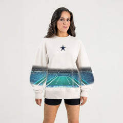 Gameday Couture Women's Power Move Stadium Premium Drop Shoulder Sweatshirt - Dallas Cowboys