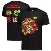 NHL Black Chicago Blackhawks Starter Logo Collage T-Shirt