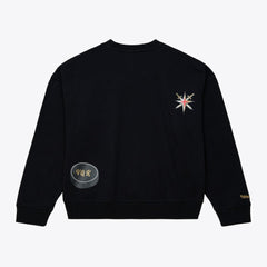 NHL Black Vegas Golden Knights Mitchell & Ness Women's Crewneck Sweatshirt