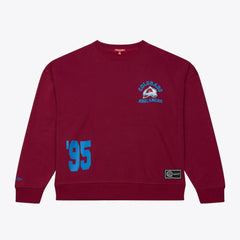 NHL Maroon Colorado Avalanche Mitchell & Ness Women's Crewneck Sweatshirt