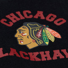 NHL Black Chicago Blackhawks Mitchell & Ness Women's Crewneck Sweatshirt