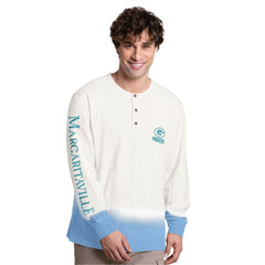 Margaritaville Island Reserve Long Sleeve Slub Henley Shirt - Green Bay Packers