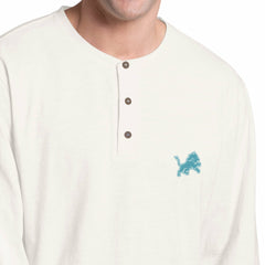 Margaritaville Island Reserve Long Sleeve Slub Henley Shirt - Detroit Lions