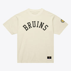 NHL Cream Boston Bruins Mitchell & Ness Unisex Arched Team T-Shirt