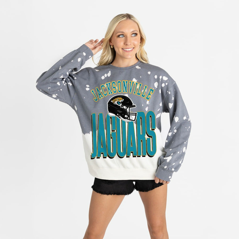 Gameday Couture Women's Arch Rivals Faded Wash Sweatshirt - Jacksonville Jaguars