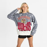 Gameday Couture Women's Arch Rivals Faded Wash Sweatshirt - San Francisco 49ers