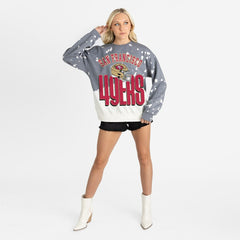 Gameday Couture Women's Arch Rivals Faded Wash Sweatshirt - San Francisco 49ers