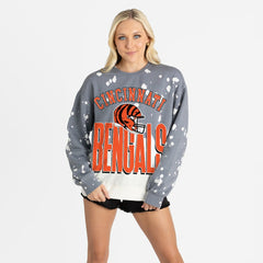 Gameday Couture Women's Arch Rivals Faded Wash Sweatshirt - Cincinnati Bengals