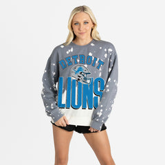 Gameday Couture Women's Arch Rivals Faded Wash Sweatshirt - Detroit Lions
