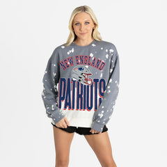 Gameday Couture Women's Arch Rivals Faded Wash Sweatshirt - New England Patriots