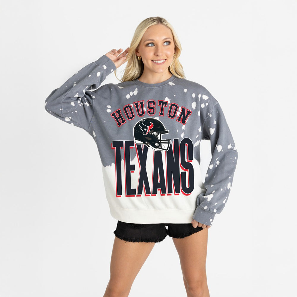 Gameday Couture Women's Arch Rivals Faded Wash Sweatshirt - Houston Texans