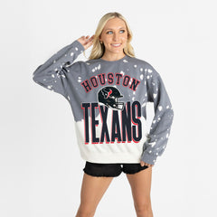 Gameday Couture Women's Arch Rivals Faded Wash Sweatshirt - Houston Texans