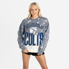 Gameday Couture Women's Arch Rivals Faded Wash Sweatshirt - Indianapolis Colts