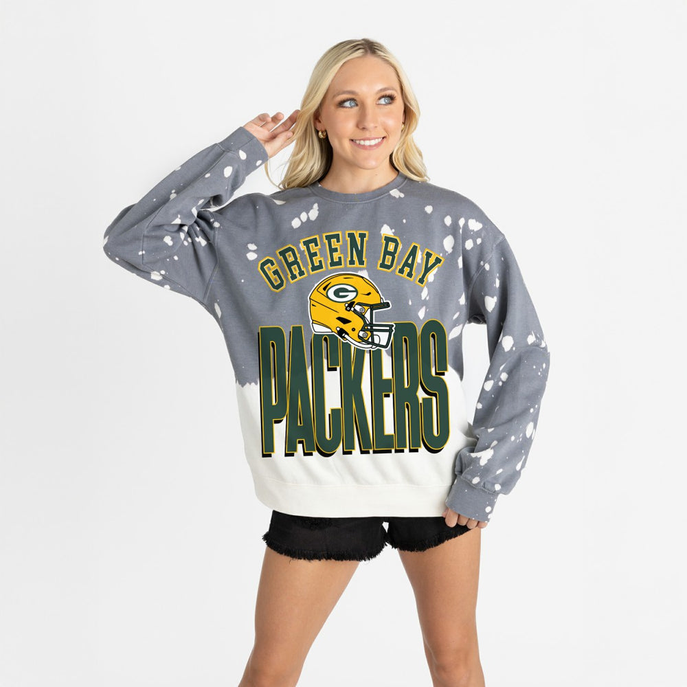 Gameday Couture Women's Arch Rivals Faded Wash Sweatshirt - Green Bay Packers