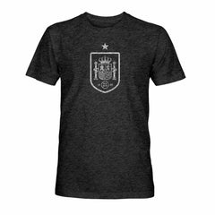 Spain National Team 1863FC Mono Badge Vintage Tri-Blend T-Shirt - Black