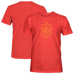 Spain National Team 1863FC Mono Badge Vintage Tri-Blend T-Shirt - Red