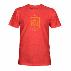 Spain National Team 1863FC Mono Badge Vintage Tri-Blend T-Shirt - Red