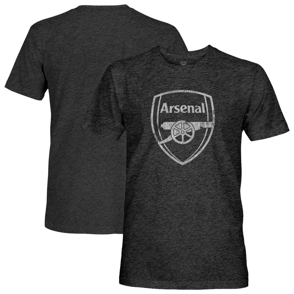 Arsenal 1863FC Mono Badge Vintage Tri-Blend T-Shirt - Black