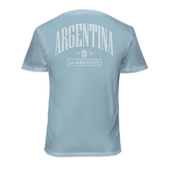 Argentina National Team 1863FC Back Wordmark Soft Wash T-Shirt - Light Blue