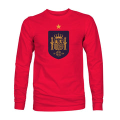 Spain National Team 1863FC Color Badge Long Sleeve T-Shirt - Red