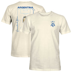 Argentina National Team 1863FC Own the Pitch Heavyweight T-Shirt - Cream