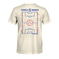 Barcelona 1863FC Own the Pitch Heavyweight T-Shirt - Cream