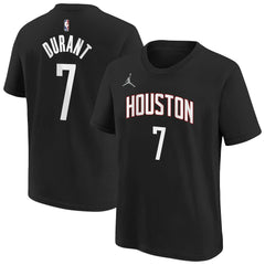 NBA Kevin Durant Houston Rockets Jordan Brand Youth Statement Name & Number T-Shirt