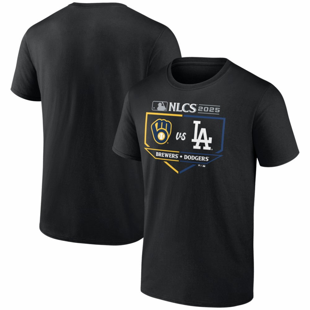 MLB Milwaukee Brewers vs. Los Angeles Dodgers 2025 National League Championship Series Matchup Batter's Box T-Shirt