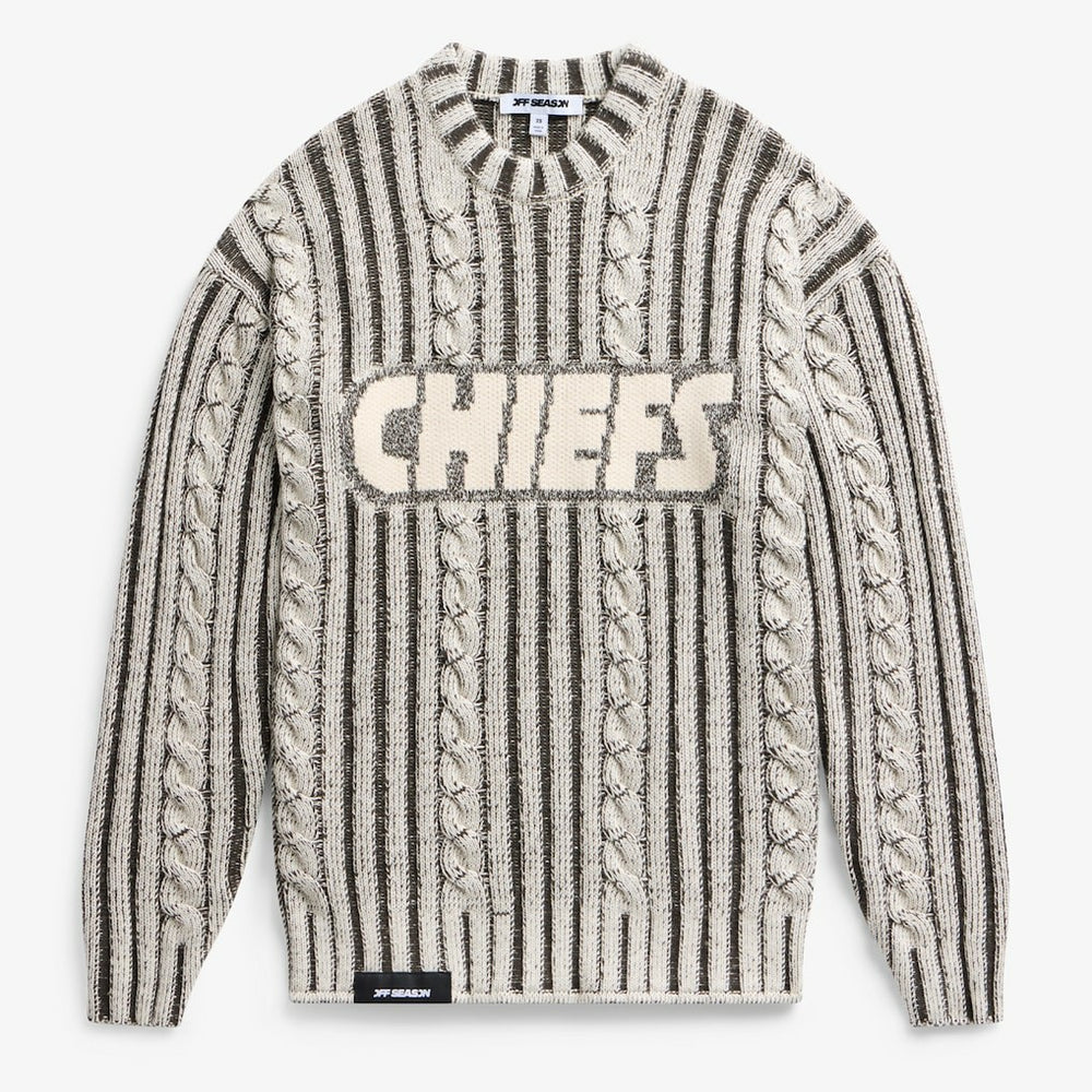Off Season x NFL Unisex Cable Knit Sweater - Kansas City Chiefs