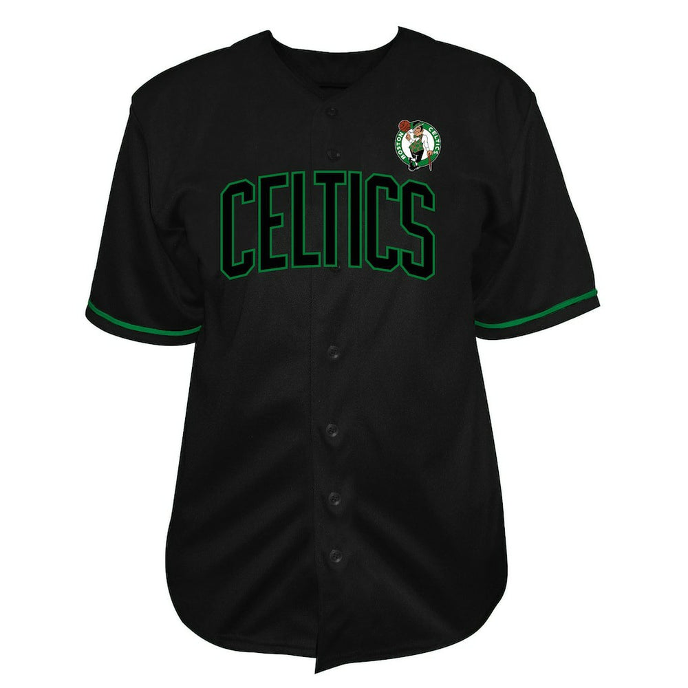 NBA Boston Celtics Big & Tall Pop Full-Button Baseball Jersey