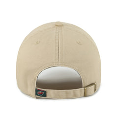 NHL Khaki Minnesota Wild '47 Logo Clean Up Adjustable Hat