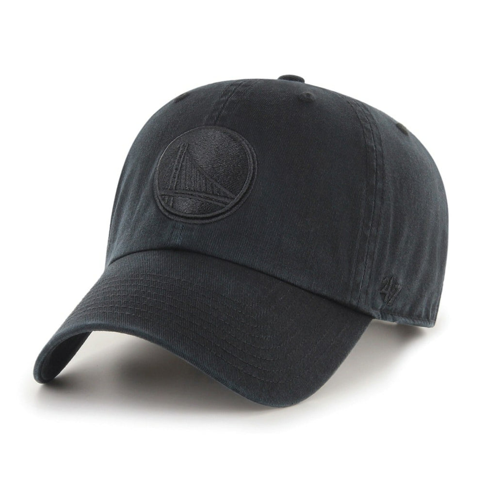 NBA Golden State Warriors '47 Black on Black Clean Up Adjustable Hat
