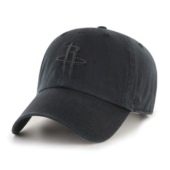 NBA Houston Rockets '47 Black on Black Clean Up Adjustable Hat