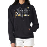 NHL Black Pittsburgh Penguins G-III 4Her by Carl Banks Shadow Logo Fleece Pullover Hoodie