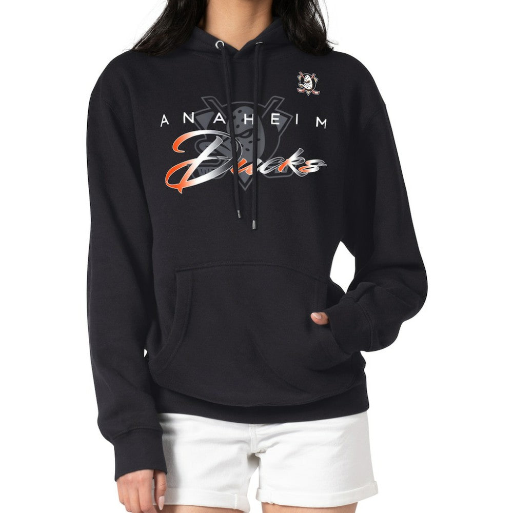 NHL Black Anaheim Ducks G-III 4Her by Carl Banks Shadow Logo Fleece Pullover Hoodie