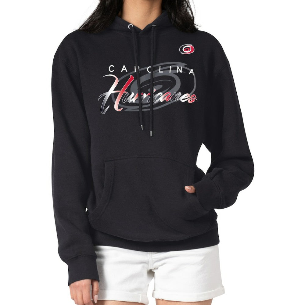 NHL Black Carolina Hurricanes G-III 4Her by Carl Banks Shadow Logo Fleece Pullover Hoodie