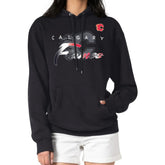 NHL Black Calgary Flames G-III 4Her by Carl Banks Shadow Logo Fleece Pullover Hoodie