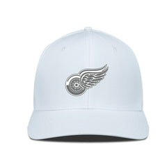 NHL White Detroit Red Wings Levelwear Rise Slate & Snow Structured Flex Hat
