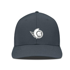 NHL Charcoal Ottawa Senators Levelwear Rise Slate & Snow Structured Flex Hat