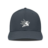NHL Charcoal San Jose Sharks Levelwear Rise Slate & Snow Structured Flex Hat