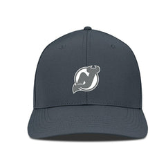 NHL Charcoal New Jersey Devils Levelwear Rise Slate & Snow Structured Flex Hat