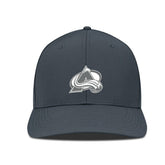 NHL Charcoal Colorado Avalanche Levelwear Rise Slate & Snow Structured Flex Hat