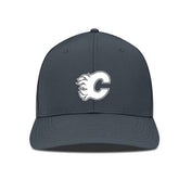 NHL Charcoal Calgary Flames Levelwear Rise Slate & Snow Structured Flex Hat