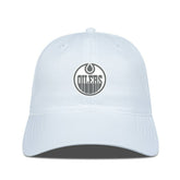 NHL White Edmonton Oilers Levelwear Matrix Slate & Snow Unstructured Adjustable Hat