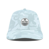 NHL Camo Edmonton Oilers Levelwear Clash Slate & Snow Meshback Flex Hat