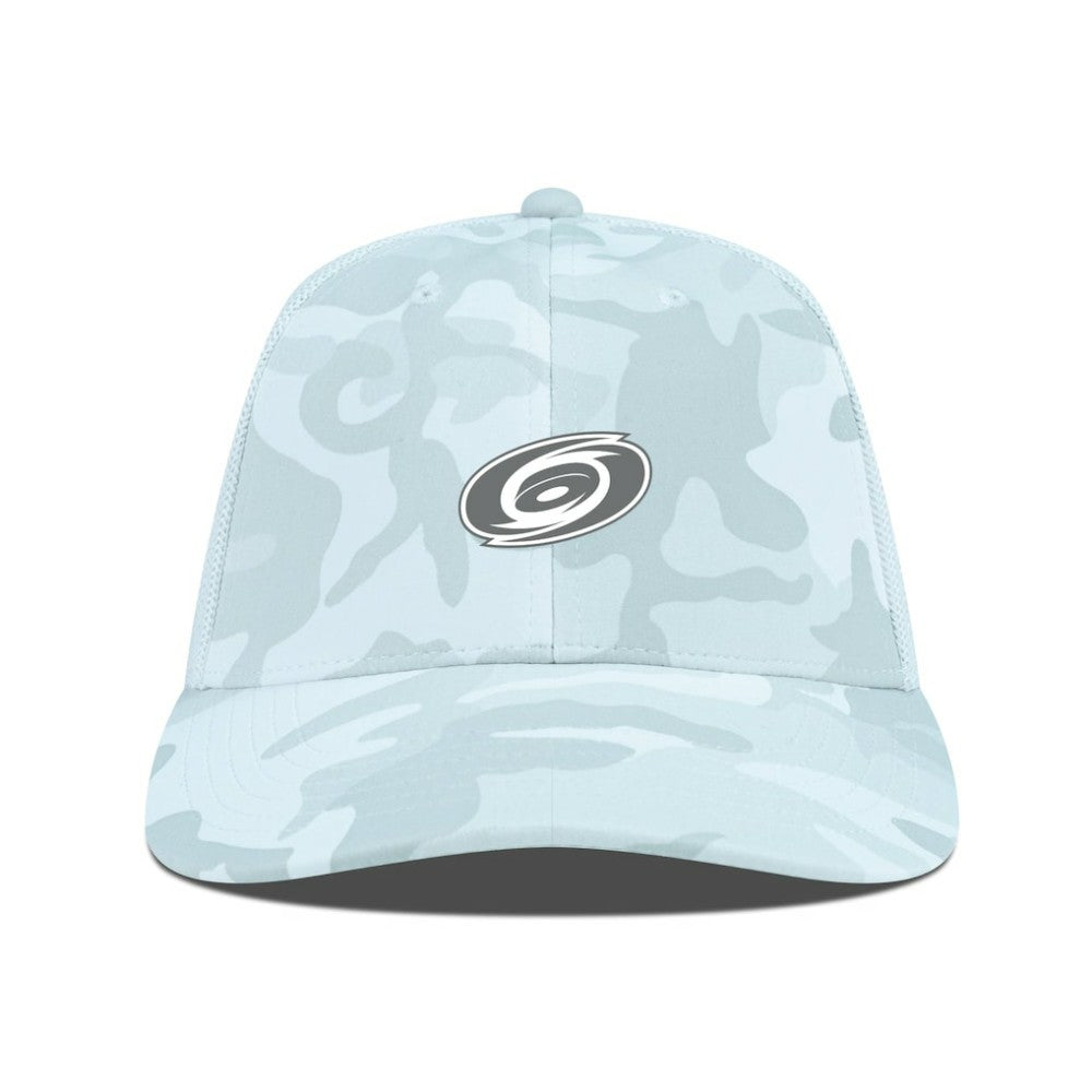 NHL Camo Carolina Hurricanes Levelwear Clash Slate & Snow Meshback Flex Hat