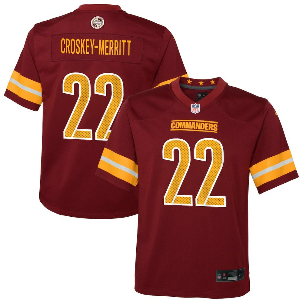 Jacory Croskey-Merritt Youth Team Game Jersey - Washington Commanders