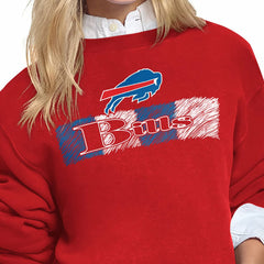 Starter Women's Color Shading Team Logo Fleece Sweatshirt - Buffalo Bills
